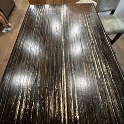 Dark distressed table (RETAIL $1,200)