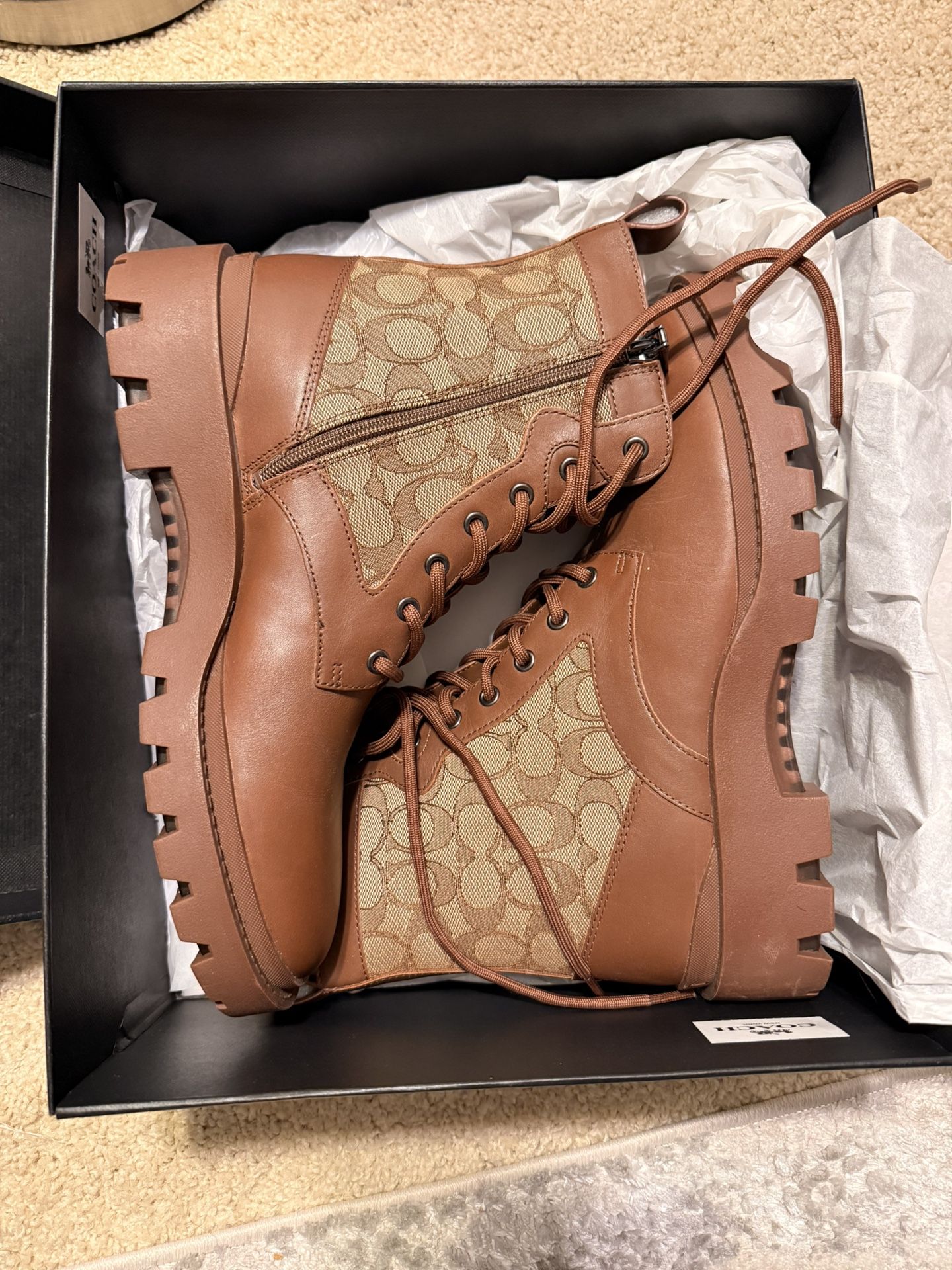 Men’s Coach Boots Size 10