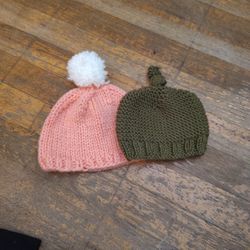 2 Hats For Baby NB 