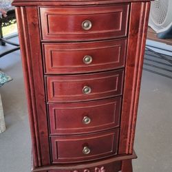 WOOD JEWELRY CHEST