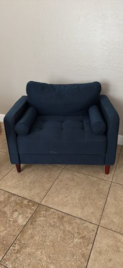 Blue accent chair