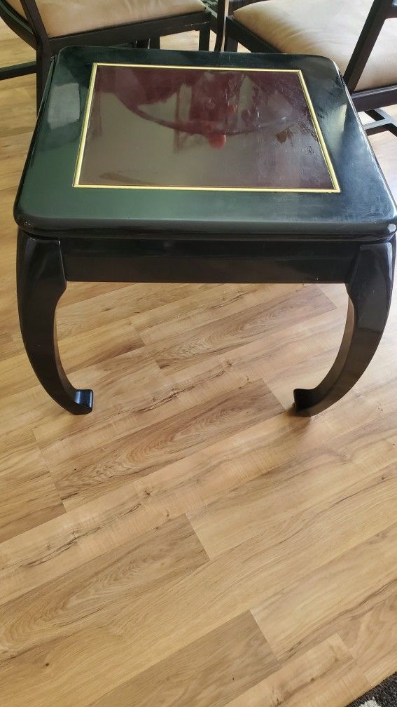 End Table With Red Top