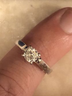 Platinum Engagement Ring 0.55 Carat