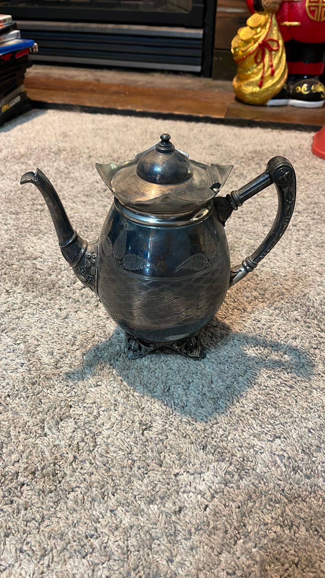 Antique 1912 Meriden B Silver Plated Water Pitcher