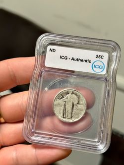 Rare 🤯!! ICG Authenticated ND Standing Liberty Quarter – 90% Silver Certified Coin !