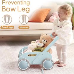 2025 HOMEKOL Wooden Baby Walker,Baby Push Walker, Adjustable Speed Baby Walker for Boys and Girls, Baby Activity Center, Gift for Birthday, Christmas 