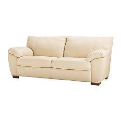 Leather Two Seats Sofa/ Couch/ Loveseat, Ivory Color