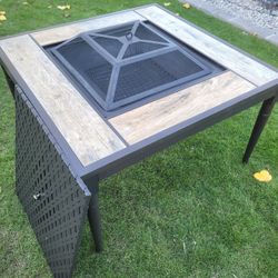 38in Wood Burning Fire Pit Table 🔥