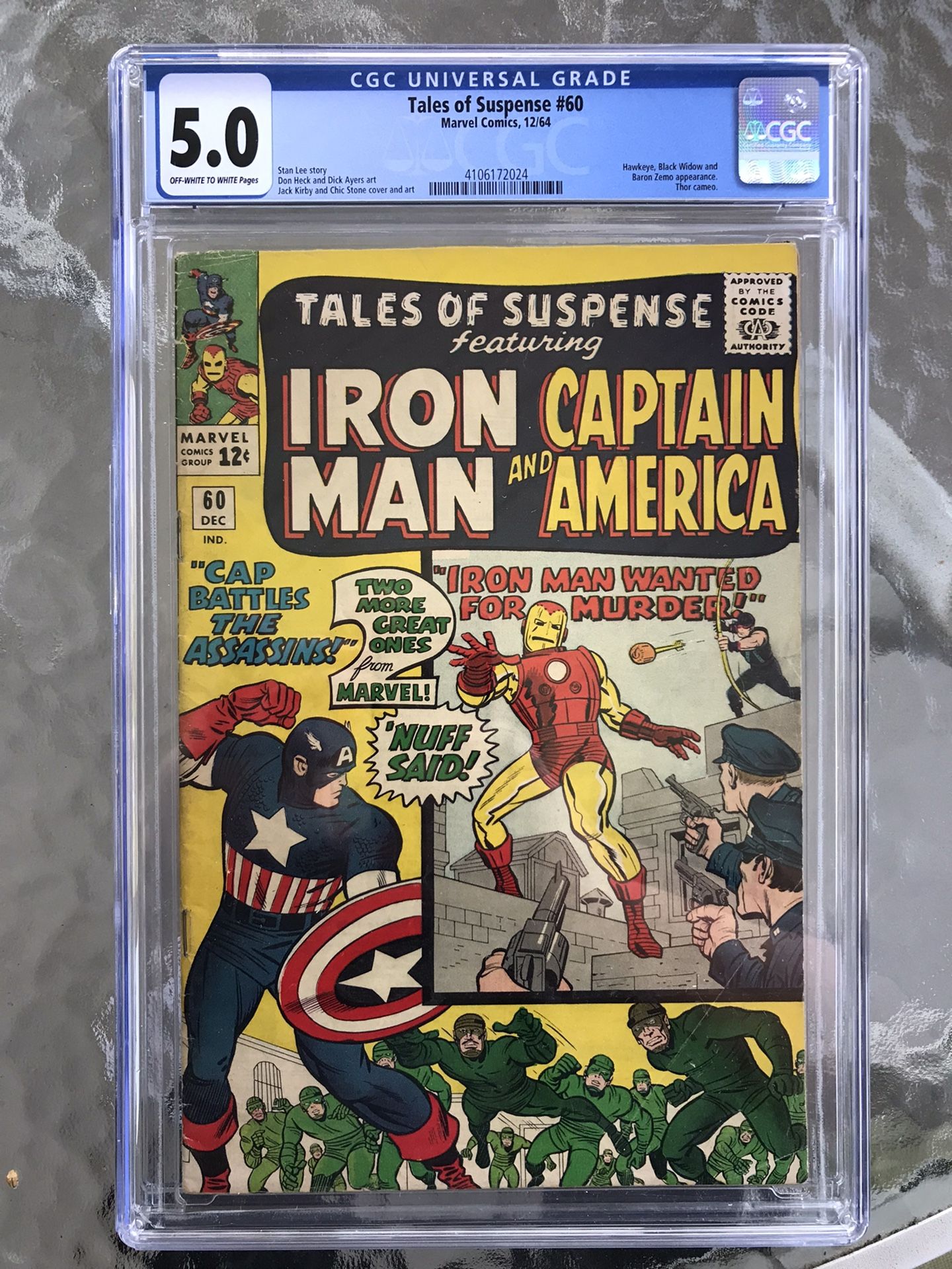 Tales of Suspense #60 (1964) CGC 5.0 — O/w to White Pages; 2nd Hawkeye app.