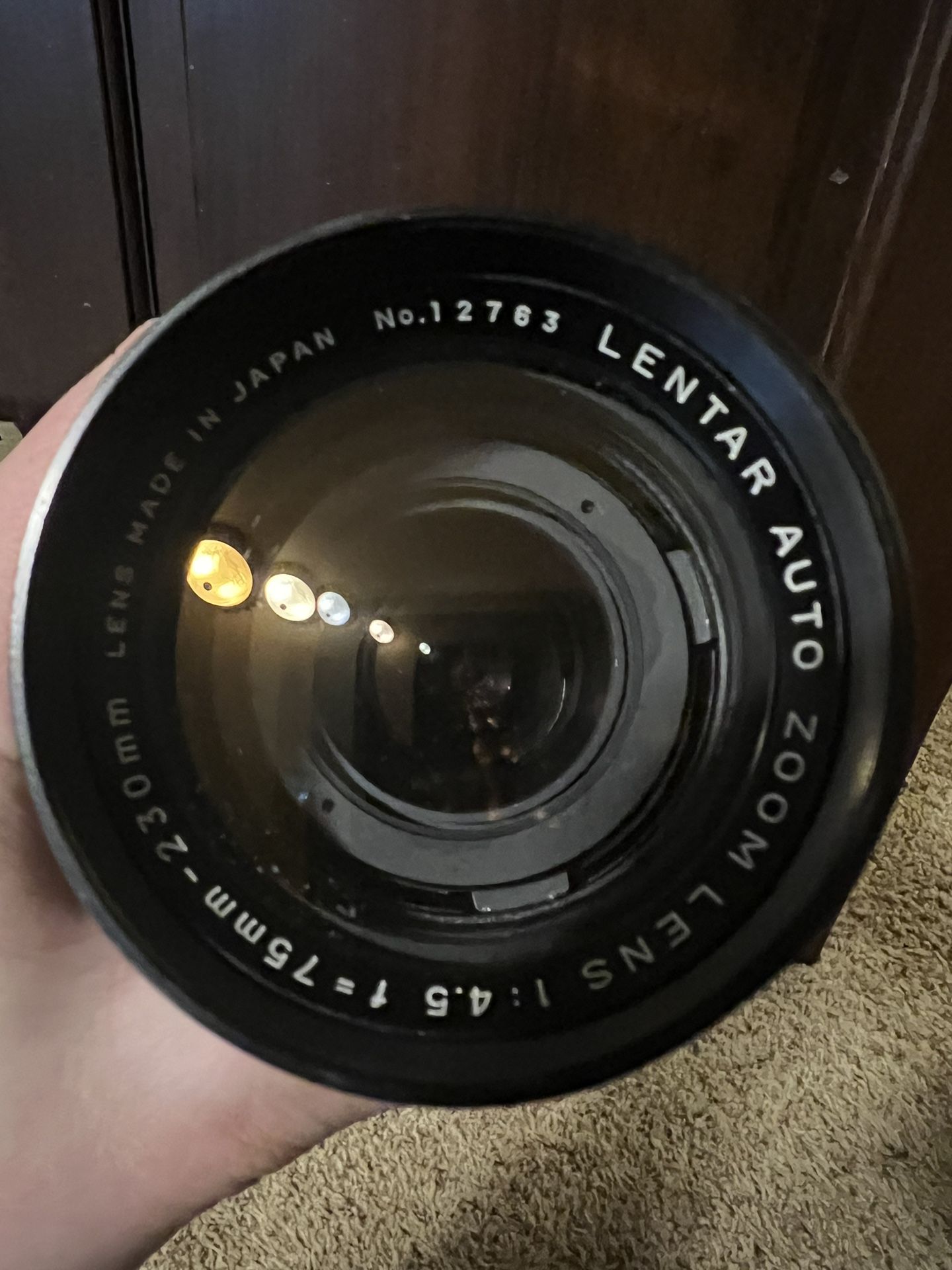 Vintage Lentar Auto Zoom Lens 1:4.5 F = 75-230MM With Case