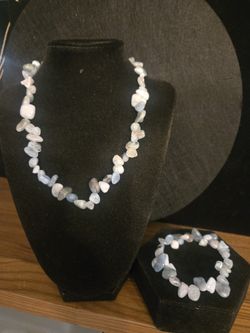 Genuine Natural Aquamarine Necklace Set
