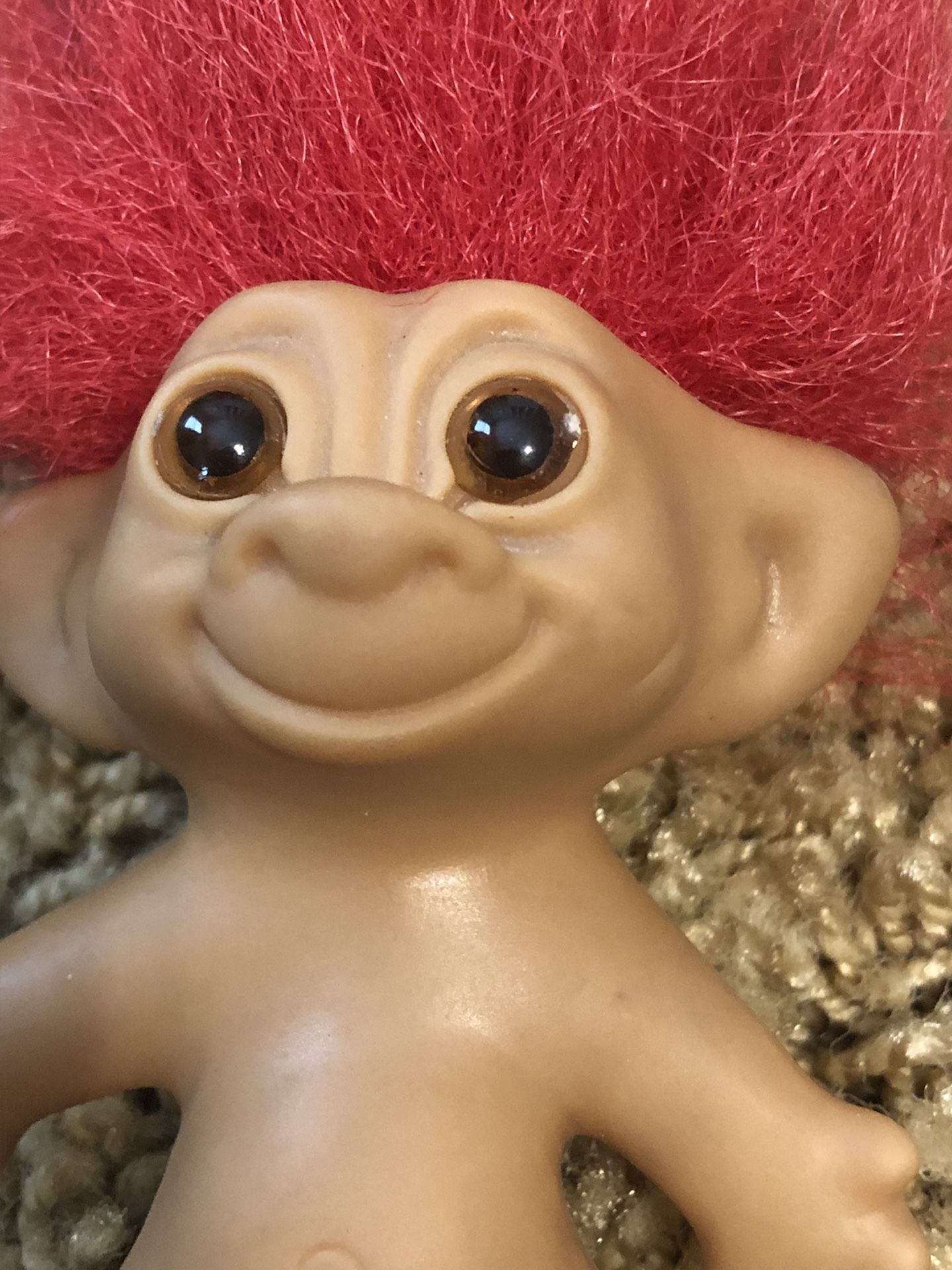 Troll doll with store horseshoes on feet