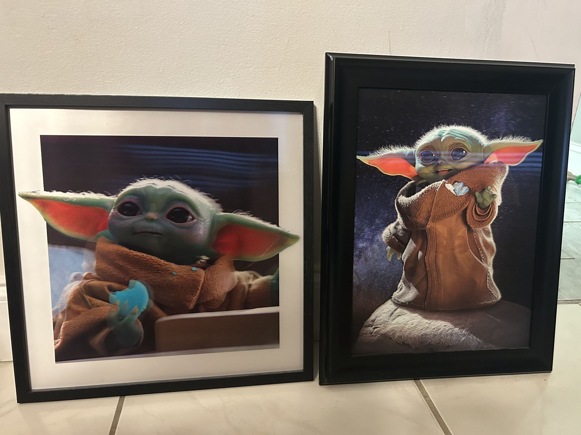 Baby Yoda Framed Pictures
