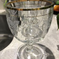 ThumbPrint Frosted Grapevine Goblets