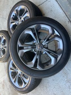 Honda Accord rims and tires 17” Oem factory wheels new takeoffs rines y llantas nuevas fits Honda Accord Honda civic Honda Crv