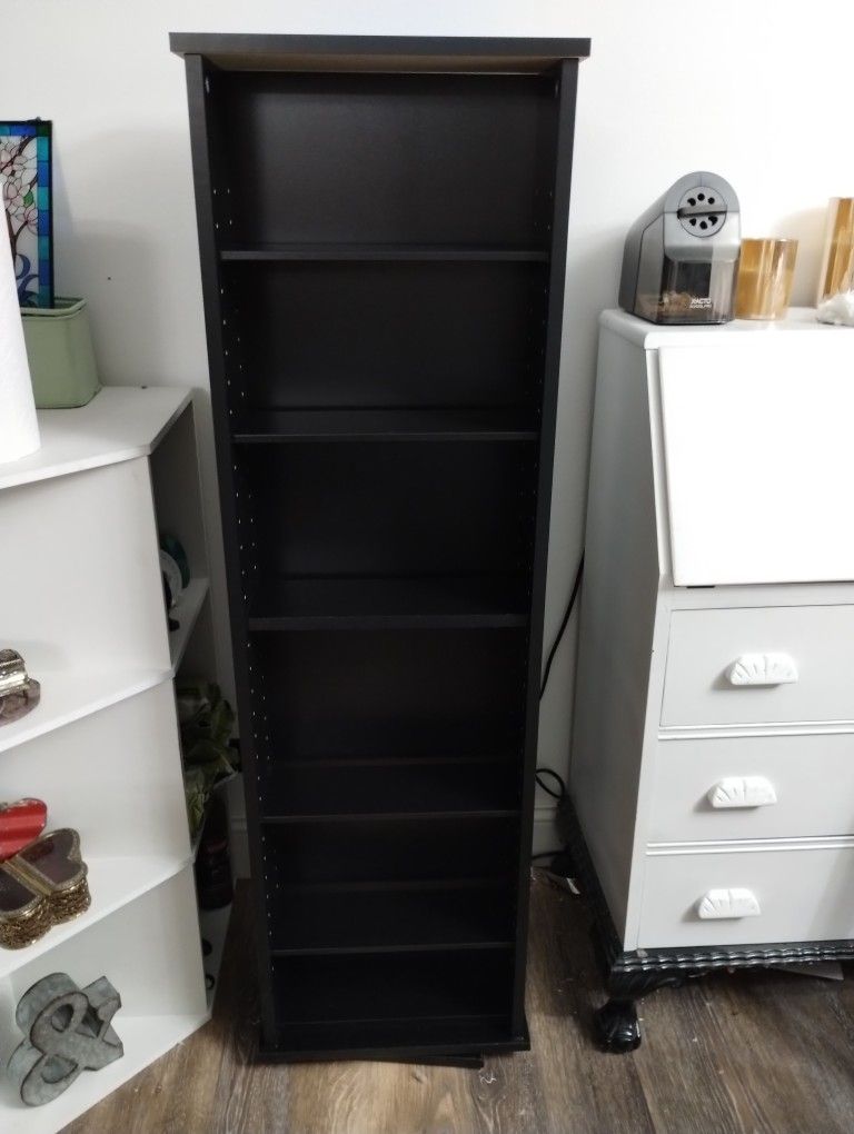Rotating Media Shelf Tower 