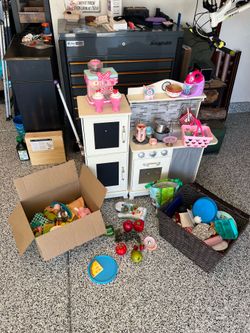 Wooden Play Kitchen Set with everything included