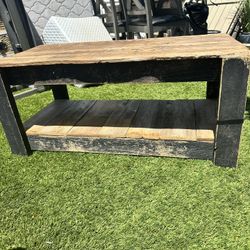 Wooden Coffee Table/Low Bench Table Hand Crafted One Of A Kind