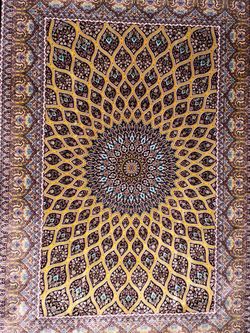 Fine Persian Rug, 100% Silk (Qom)