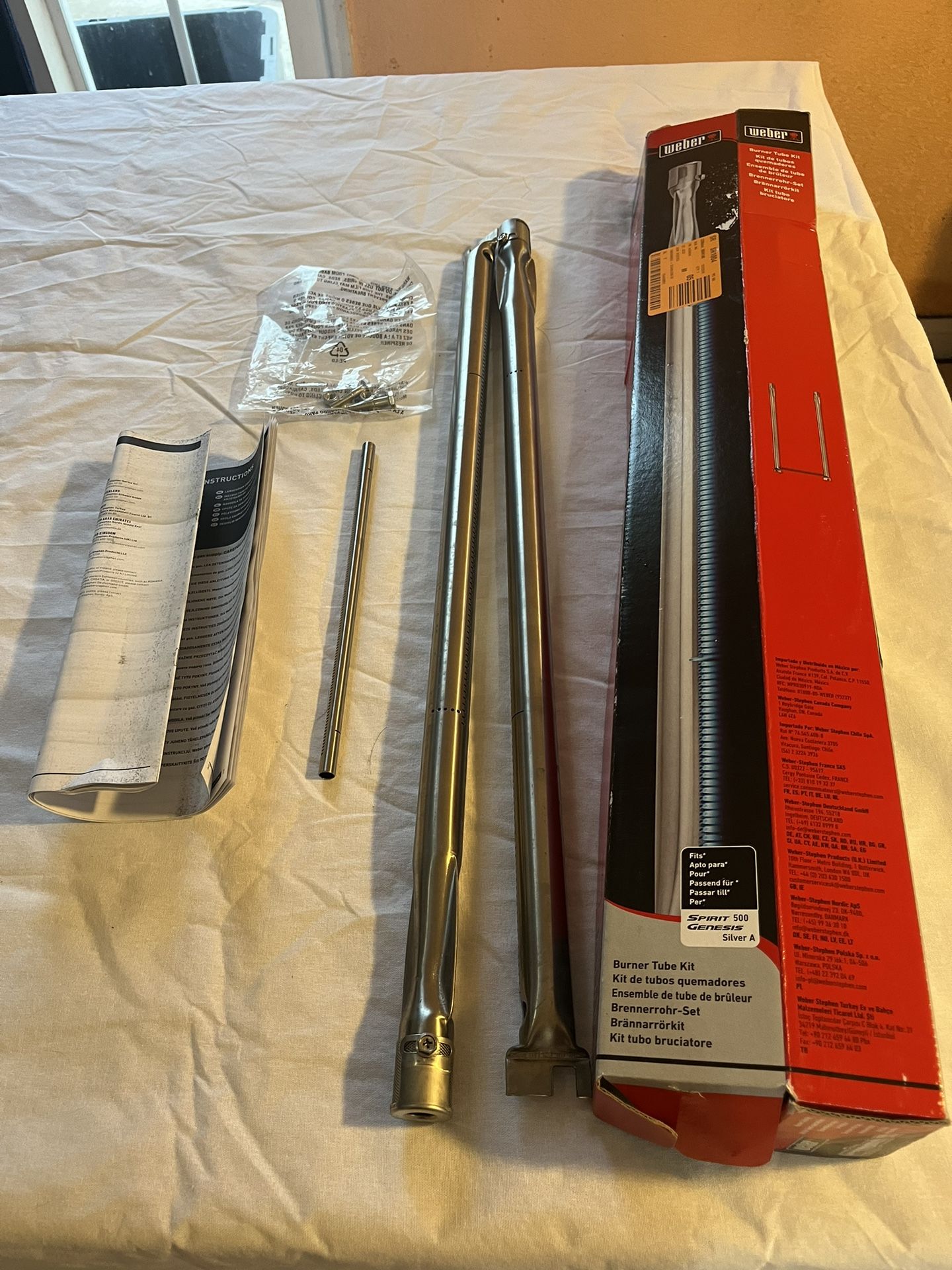 Weber Stainless Steel Replacement Burner Tube Set for Genesis Silver A & Spirit 500 Grill