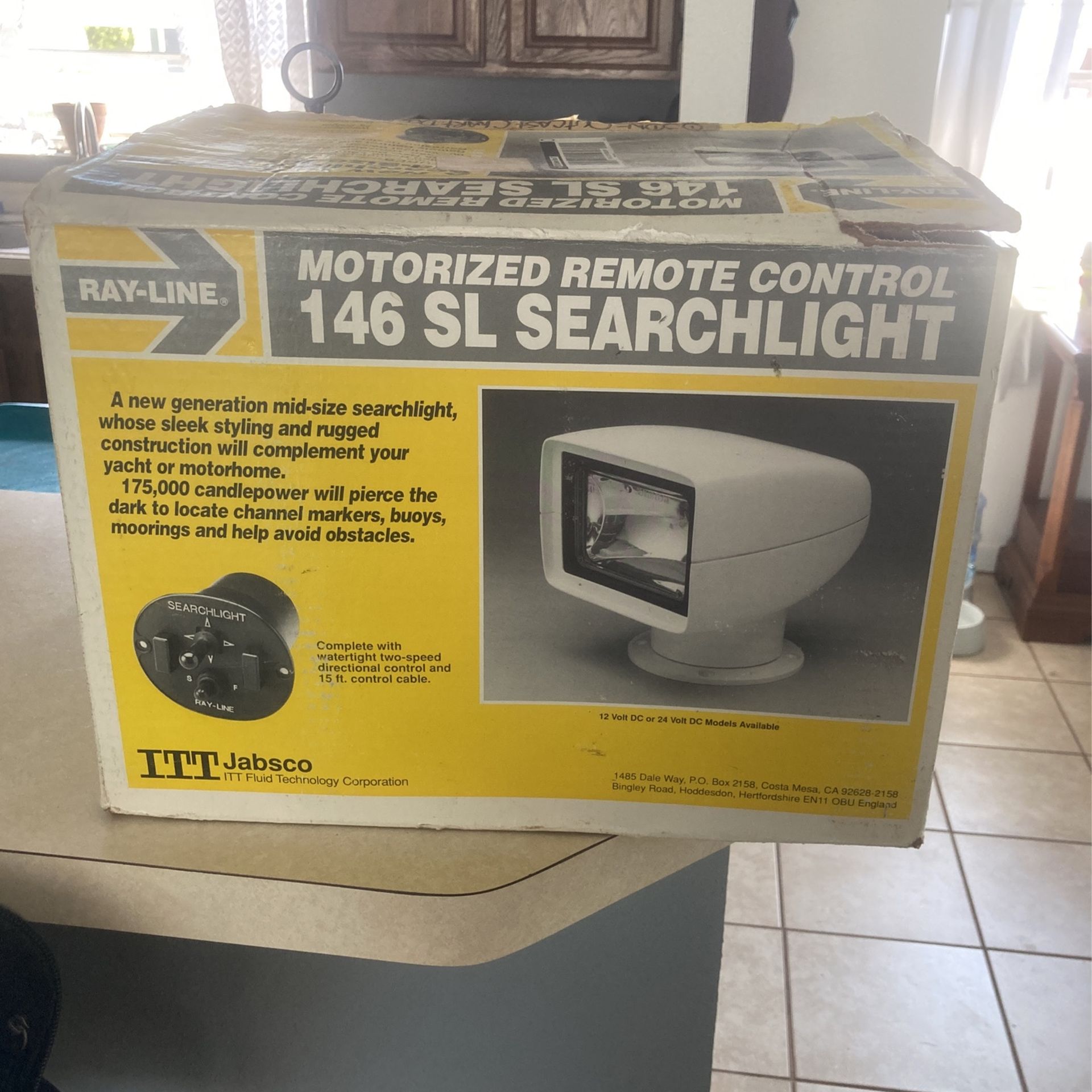 Ray line motorized Remote Control Spotlight For Boat Or RV