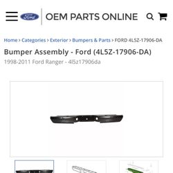 1(contact info removed) - Rear Bumper Ford Ranger OEM 