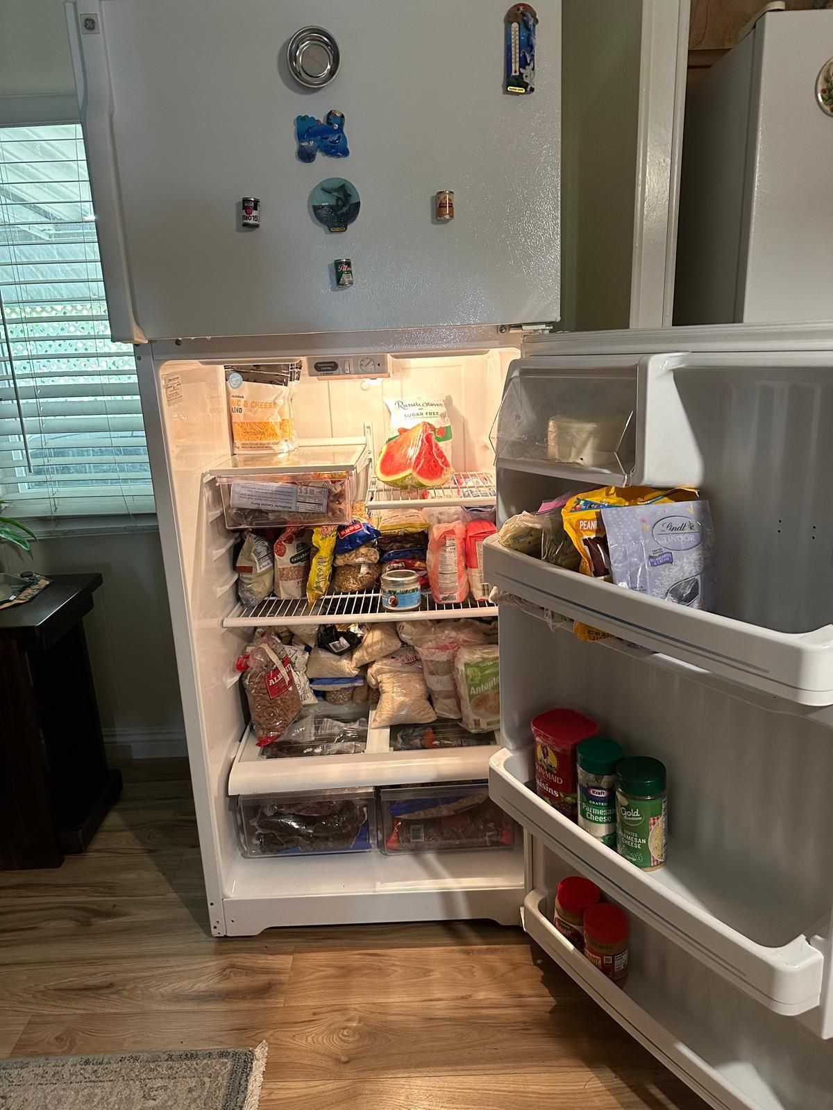 WHITE REFRIGERATOR – Top Freezer Design – $200