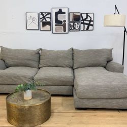 Gray 2-Piece Sectional Couch