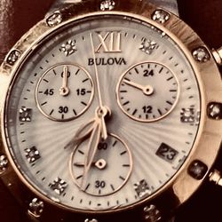 Ladies 2-toned Bulova Chronograph Watch