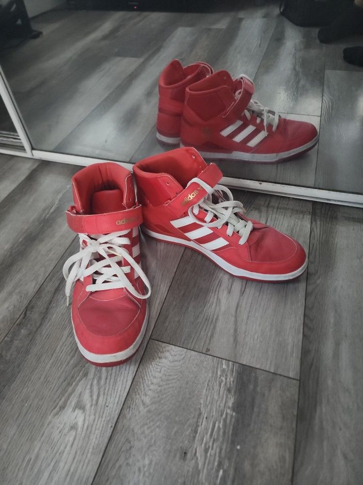 Red & White Adidas Mens