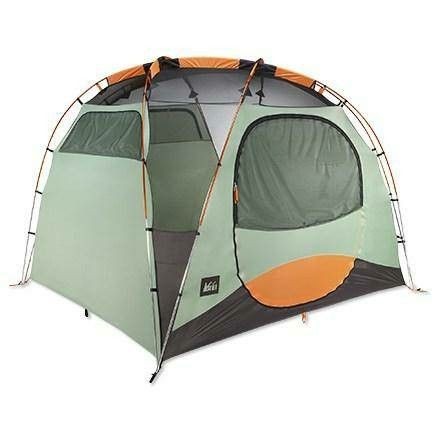 REI hobitat 4 camping tent with vestibule