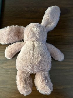 Soft and crinkly dog toy- light pink rabbit