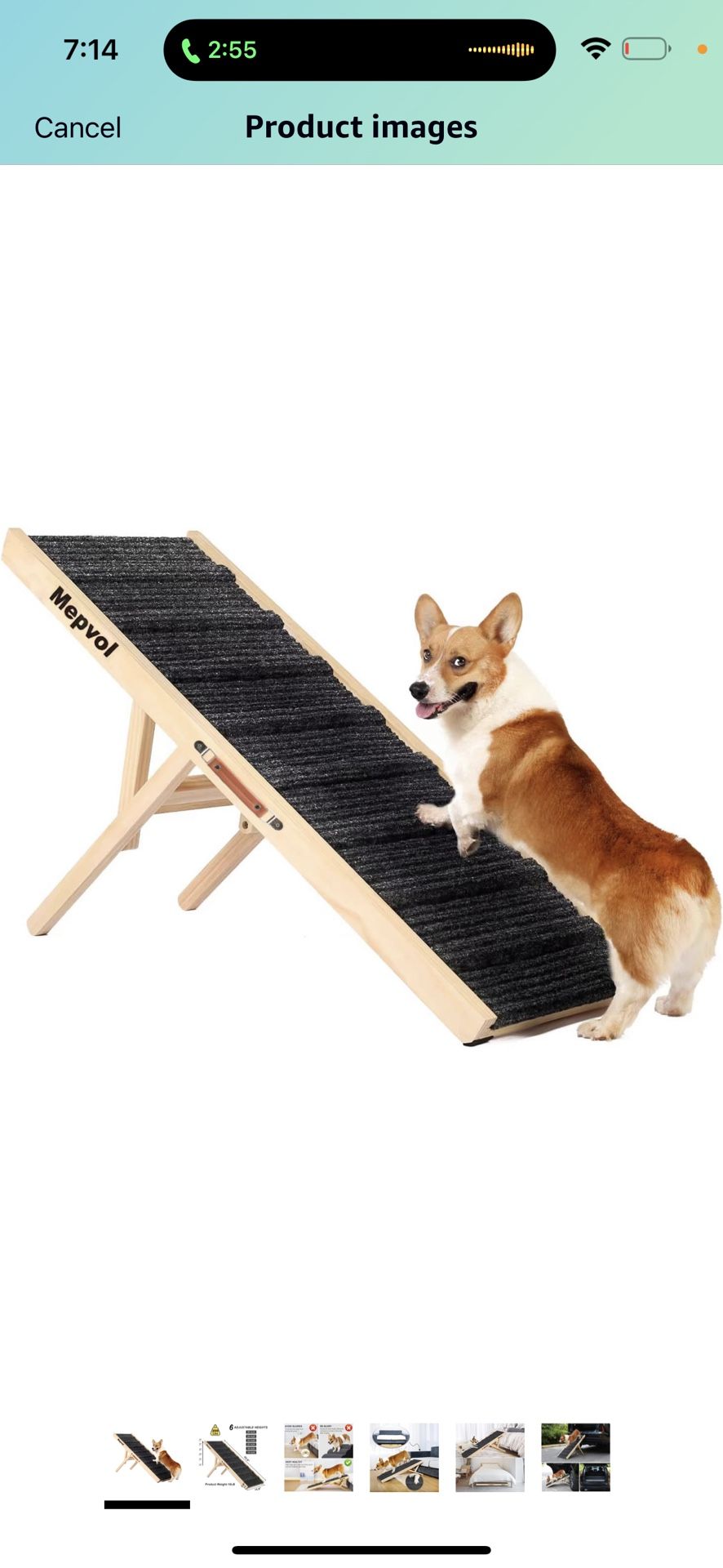 Dog Ramp,Stable Wooden Pet Ramp have 2 sizes one up to 200 lbs and one for 250 lbs Steps,Adjustable from 14" to 29 Folding Pet Ramps Great for High
