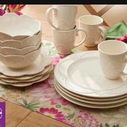 Hermosa Vajilla Marbella 16 Piesas 