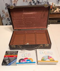 Vintage Cassette Carrying Case with DVD RW & CD-R
