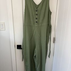 Wide Leg Linen Jumper Size Large