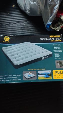 Go gear pro premium flocked airbed with air pump full size