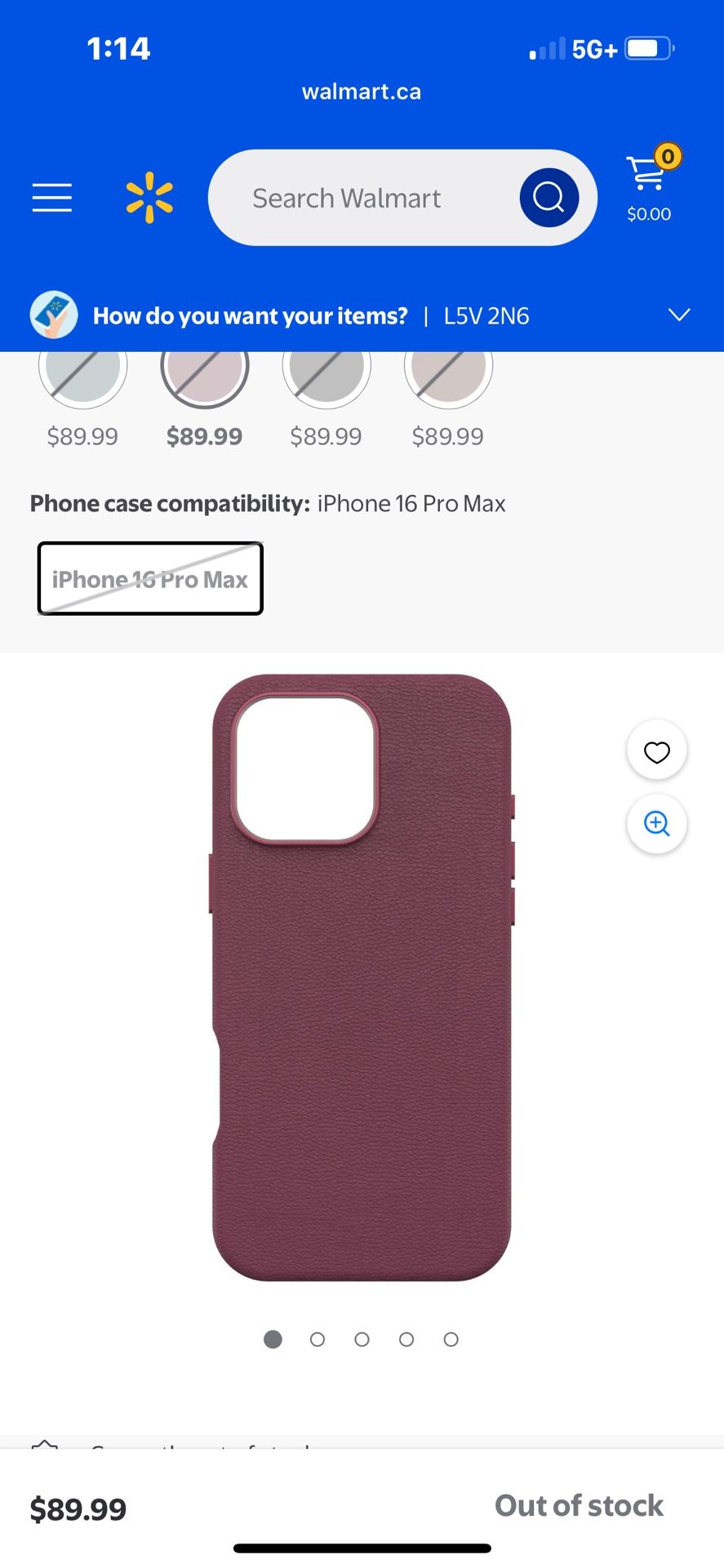 iPhone 12 Pro Otter Box Burgundy Case