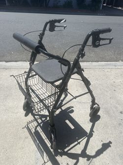 ProBasics 4-Wheel Rollator Walker with Seat & Basket