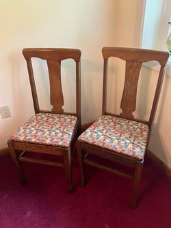 Pair of Vintage Chairs - 2/$50 (New Fabric)