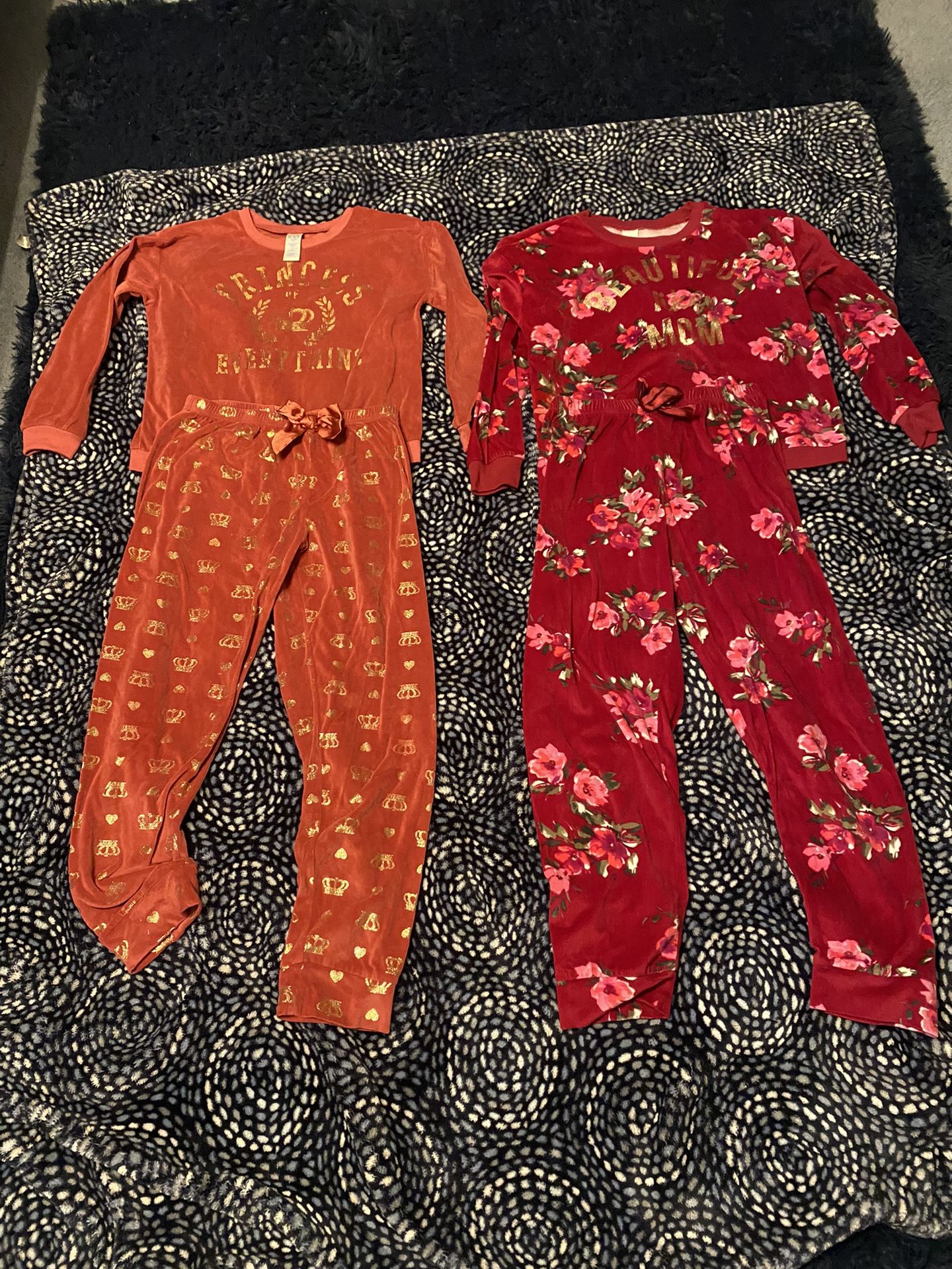 Big Girl Velour Pajamas 14-16