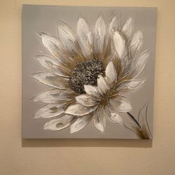 3D Canvas Flower Painting 
