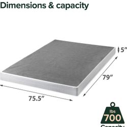 New ZINUS 5 Inch King Metal Smart Box Spring with Quick Assembly, Mattress Foundation. Russell/Boulder Area