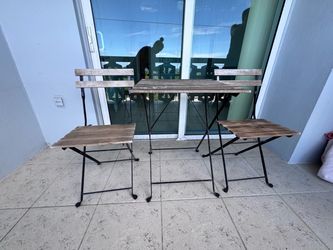 Balcony table and chairs IKEA Tarno