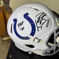 Peyton Manning Autographed & Inscribed Authentic Riddell Speed Colts Helmet