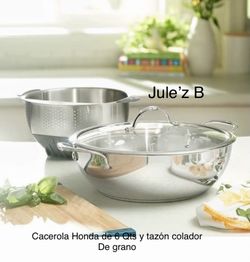 Princess House Juego De Tazón Colador De Grano Y Cacerola De 6 Qts Nuevas En Sus Cajas