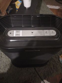 Black Honeywell air purifier