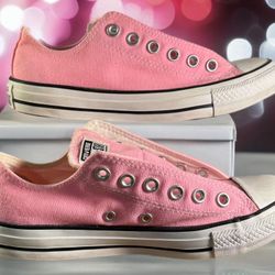 Converse Womens Chuck Taylor All Star Shoes 5W 3M Pink Casual Classic Clean EUC