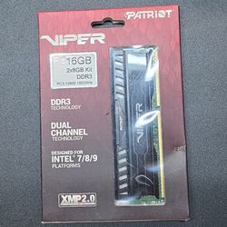 Patriot Viper DDR3 1600MHz 16GB Kit, Dual 8 Sticks, Make Offer