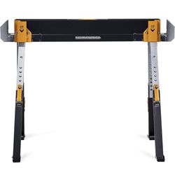 ToughBuilt - Folding Sawhorse & Jobsite Table, Heavy-Duty and Adjustable Work Support with 2x4 Lumber Compatibility for Construction, Carpentry & DIY 